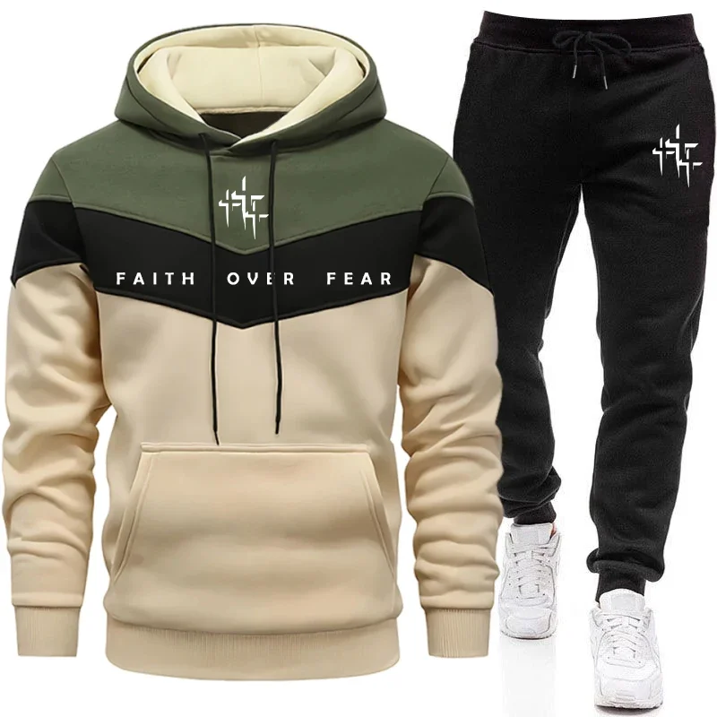 Joggers Pants - Conjunto Masculino Faith Over Fear: Moletom