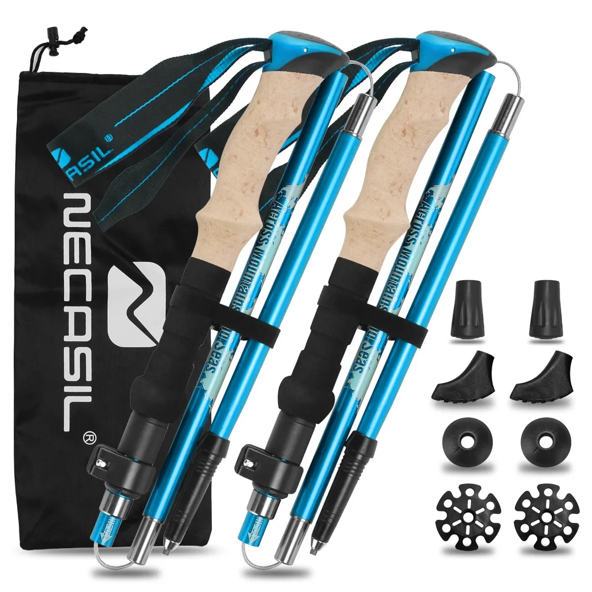 Trekking Pole Carbon - Conjunto de 2 Bastões de Trekking