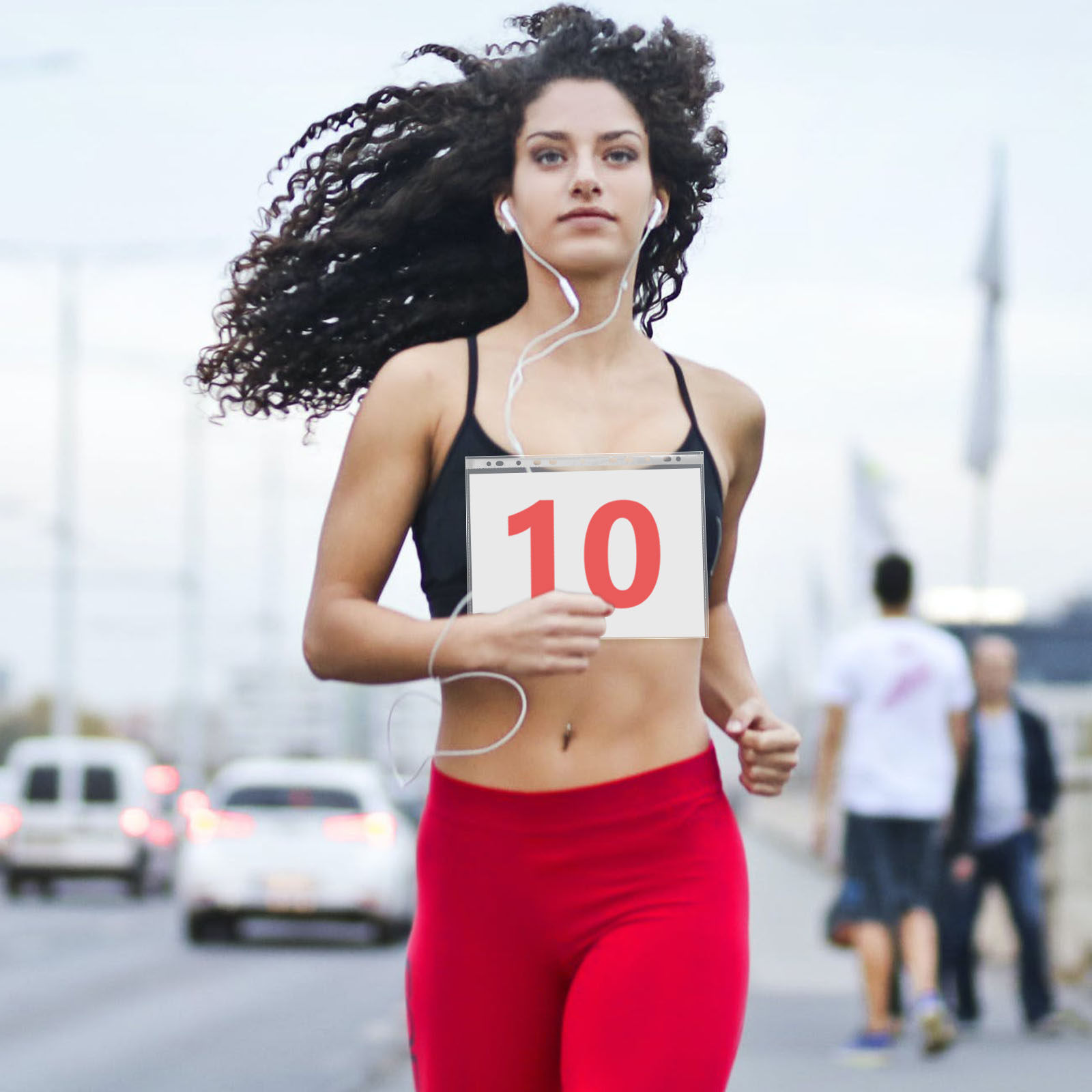 Race Bib - 100 Unidades de Suporte Transparente para