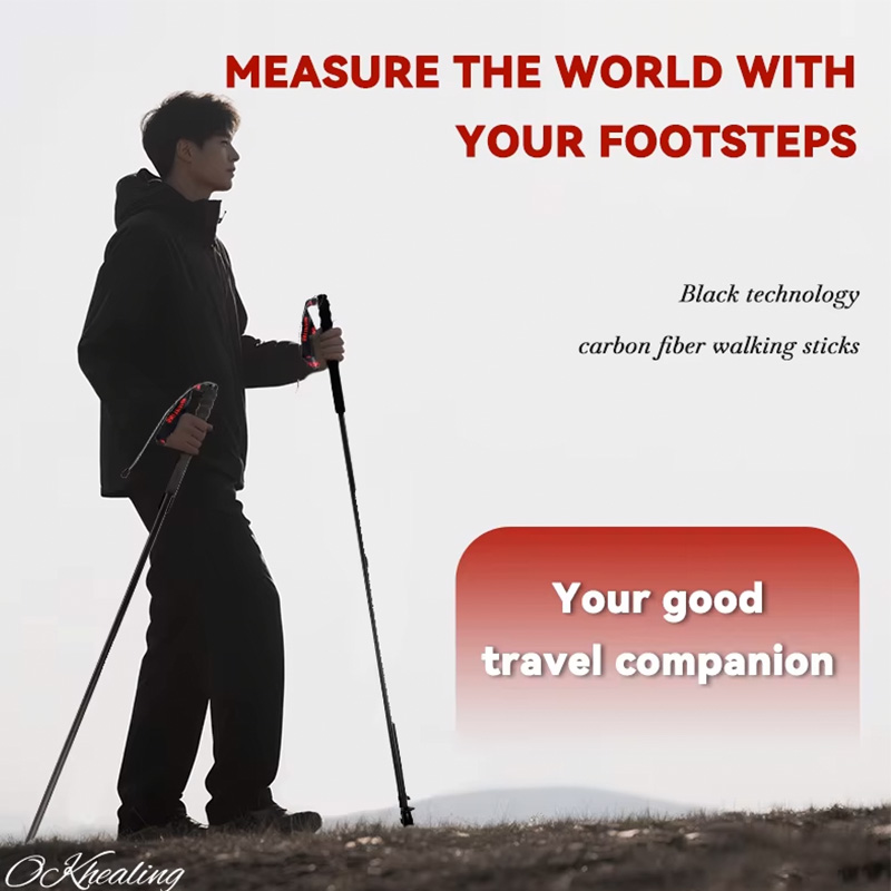 OKHEALING Bastões de Trekking  - Trekking Pole Carbon avaliação e preço